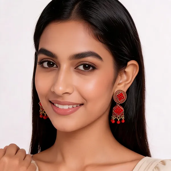 Red_Alloy_Earrings_For_Women