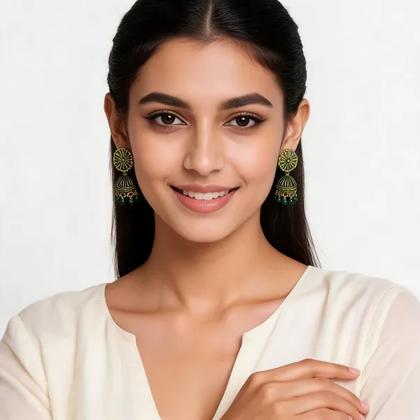 Green_Alloy_Earrings_For_Women