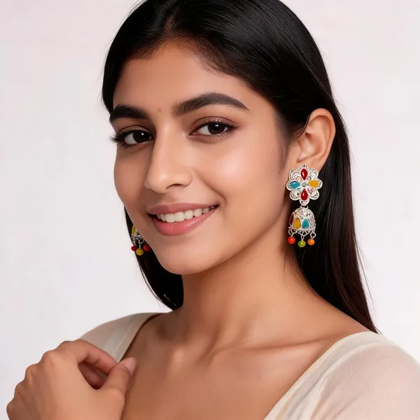 Multicolor_Alloy_Earrings_For_Women