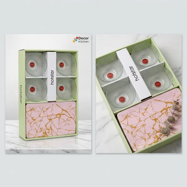 Glass_Hotstar_Bowl_Set_With_Marble_Tray_Set_Of_6