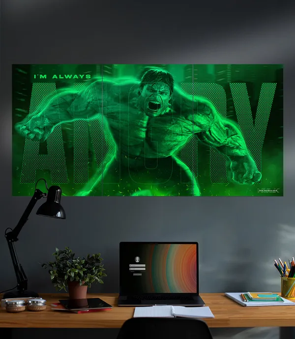 Green_Hulk_Graphic_Three_Panel_Wall_Poster