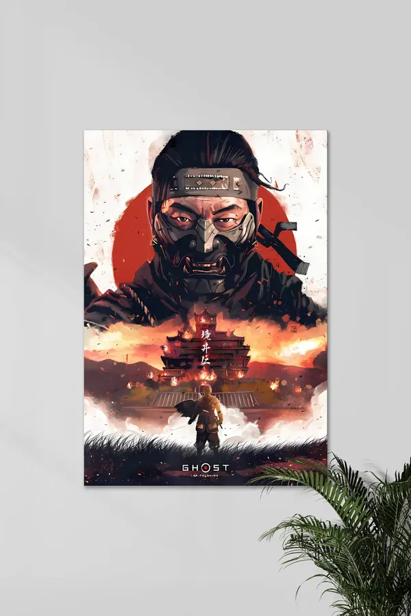 Ghost_Of_Tsushima_Samurai_Warrior_Wall_Art_Poster