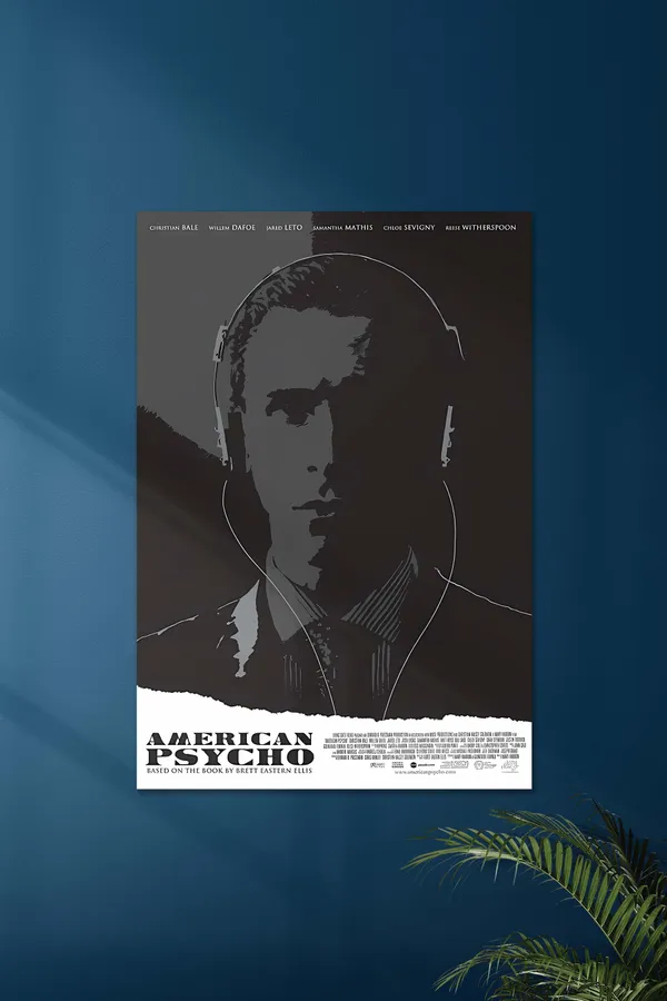 American_Psycho_Monochrome_Movie_Poster_Wall_Art
