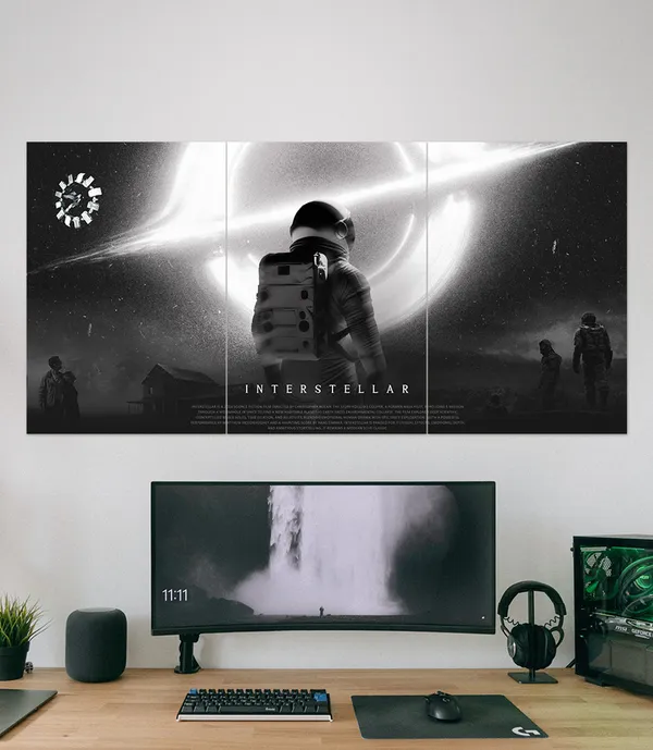 Interstellar_Black_And_White_Triptych_Wall_Poster