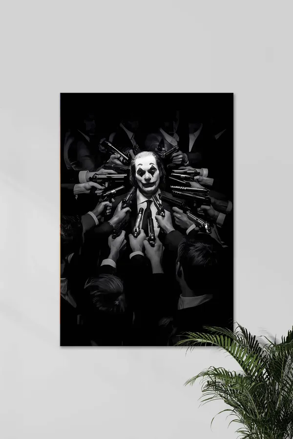 Black_And_White_Joker_Clown_Wall_Art_Poster_Print