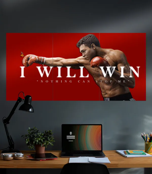 Red_Motivational_Boxer_Three_Panel_Wall_Art
