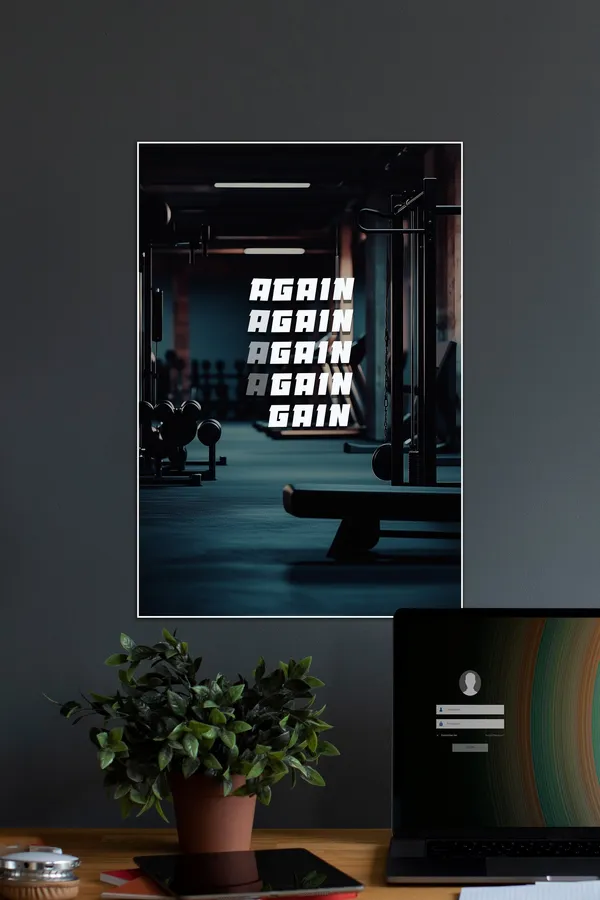 Again_Gain_Motivational_Gym_Workout_Poster