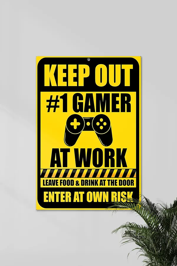 Keep_Out_#1_Gamer_At_Work_Yellow_And_Black_Gaming_Sign