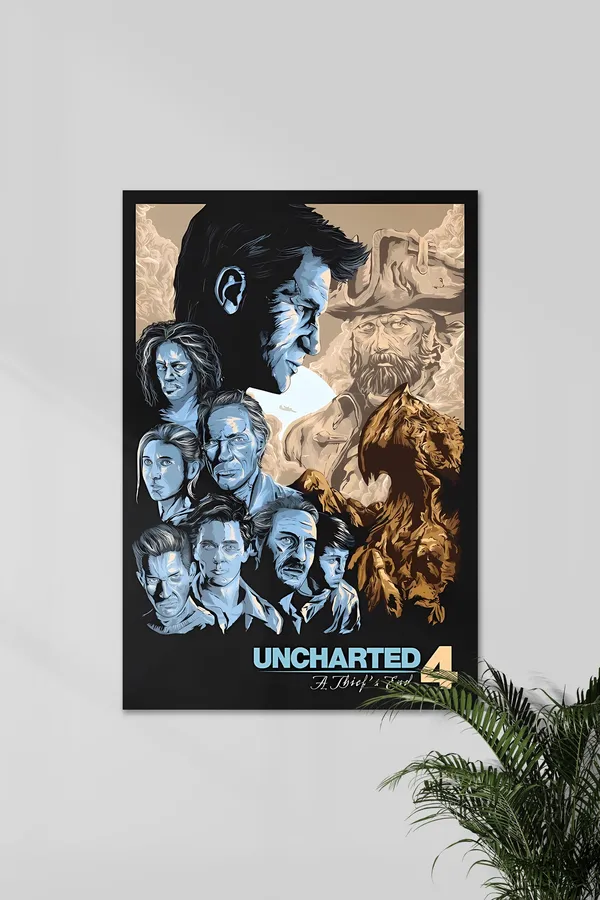 Uncharted_4_A_Thief'S_End_Gaming_Poster_With_Black_Frame