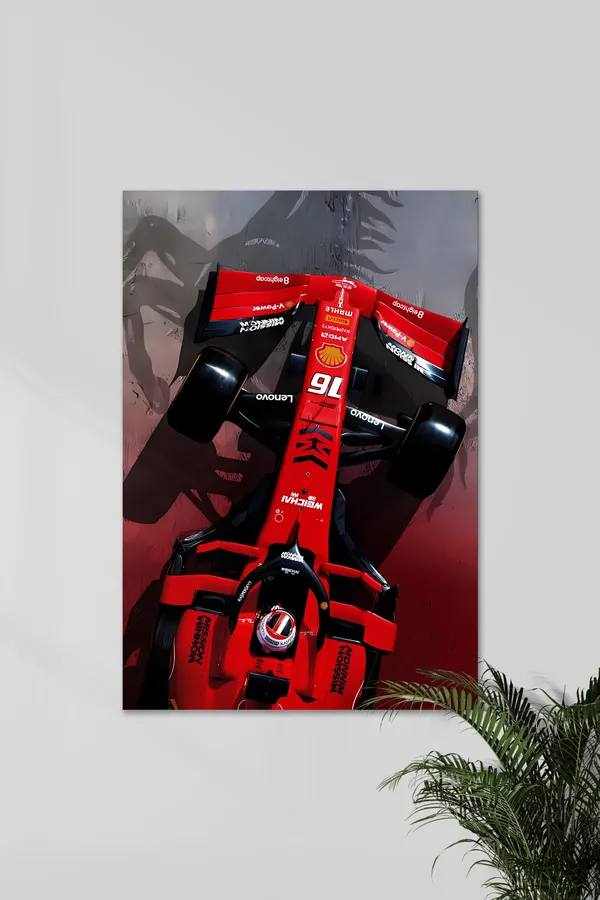 Red_Formula_Racing_Car_Anime_Wall_Poster_For_Home_Decor