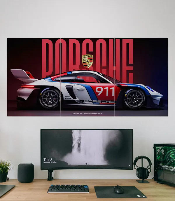 Automotive_Racing_Car_Triptych_Wall_Poster