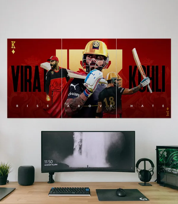 Virat_Kohli_Cricket_Triptych_Wall_Art