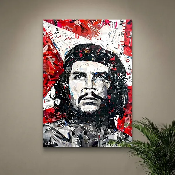 Che_Guevara_Mixed_Media_Collage_Wall_Art_Portrait