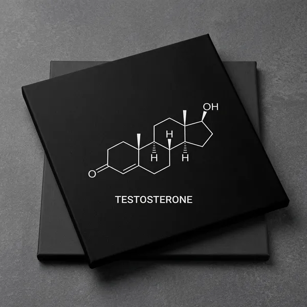 Testosterone_Molecule_Black_Poster_Wall_Art_Print