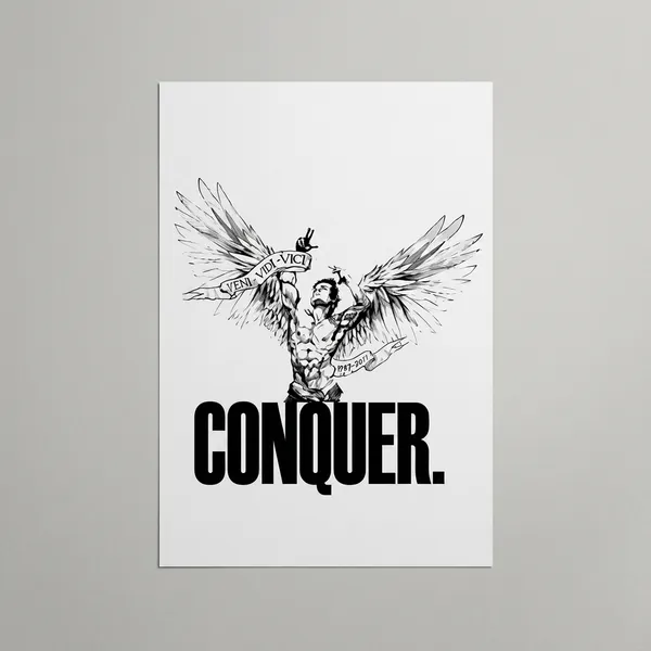 Conquer_Motivational_Wall_Poster_With_Winged_Warrior