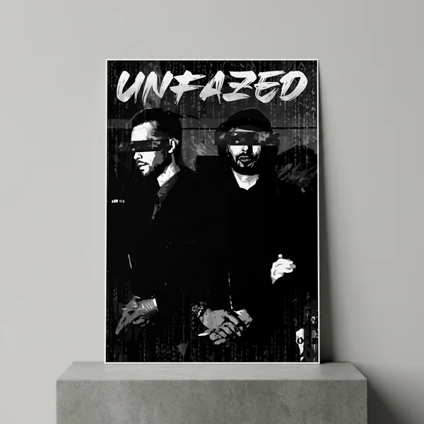 Unfazed_Black_And_White_Music_Poster_Wall_Art_Print