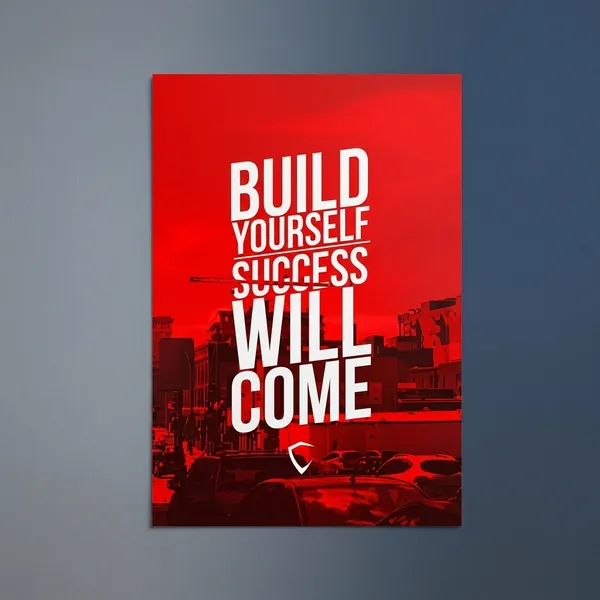 Build_Yourself_Success_Will_Come_Motivational_Wall_Poster