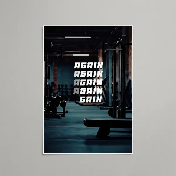 Again_Gain_Motivational_Gym_Workout_Poster
