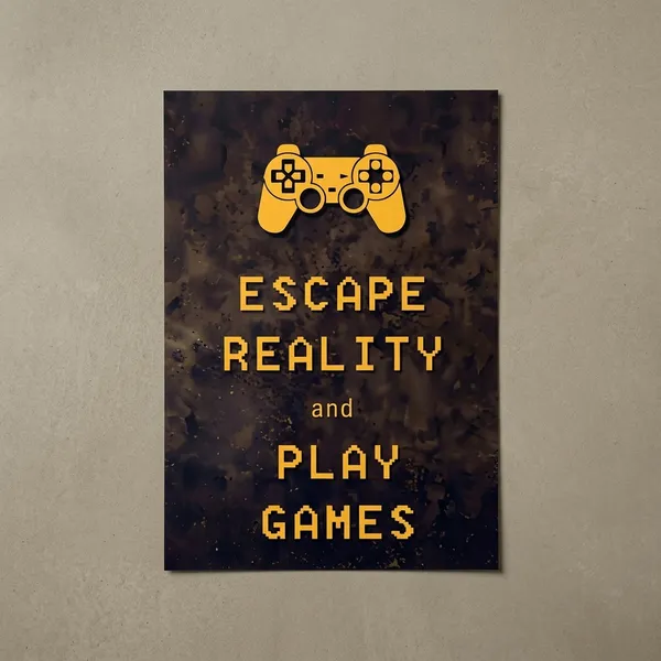 Escape_Reality_And_Play_Games_Wall_Poster_With_Controller_Design