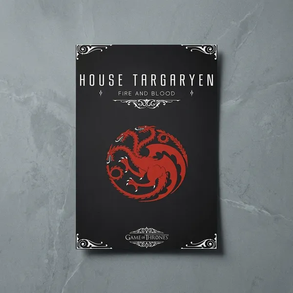 House_Targaryen_Fire_And_Blood_Game_Of_Thrones_Wall_Poster