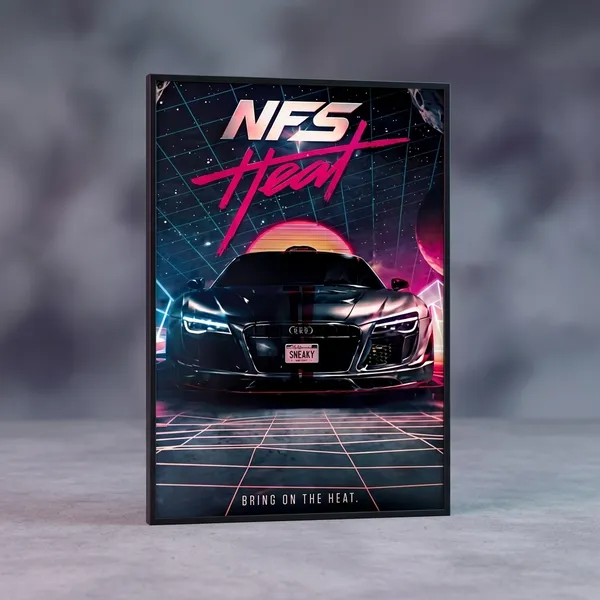 Nfs_Heat_Retro_Gaming_Poster_Wall_Art
