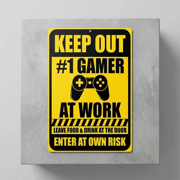 Keep_Out_#1_Gamer_At_Work_Yellow_And_Black_Gaming_Sign