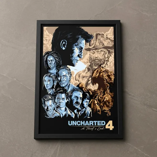Uncharted_4_A_Thief'S_End_Gaming_Poster_With_Black_Frame