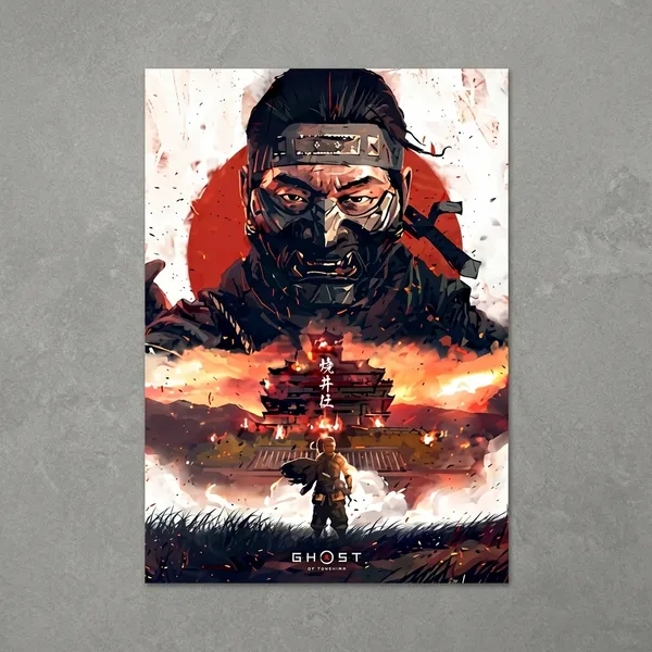Ghost_Of_Tsushima_Samurai_Warrior_Wall_Art_Poster