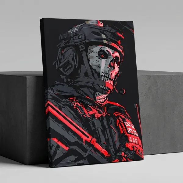 Black_Red_Skull_Warrior_Poster_Wall_Art_Print