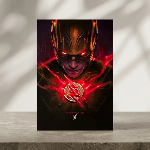 The_Flash_Worlds_Collide_Superhero_Wall_Poster