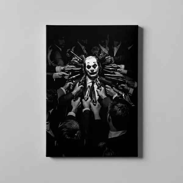 Black_And_White_Joker_Clown_Wall_Art_Poster_Print