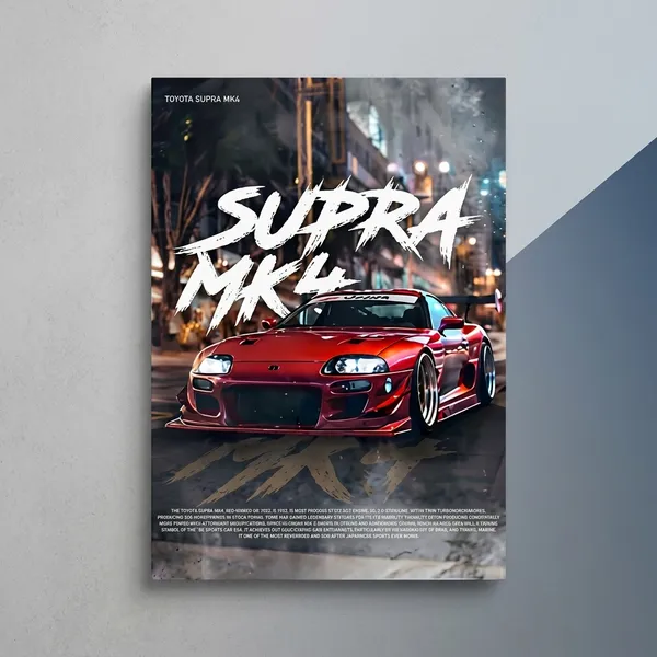 Toyota_Supra_Mk4_Red_Sports_Car_Wall_Poster
