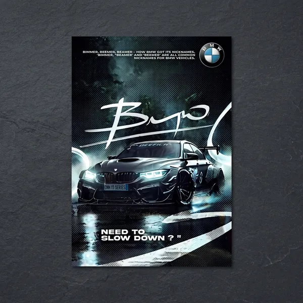 Bmw_Racing_Poster_With_Signature_Design_For_Wall_Decor