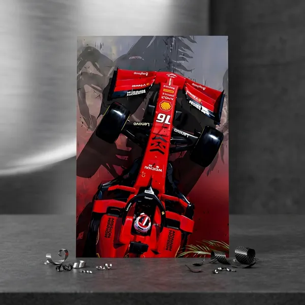 Red_Formula_Racing_Car_Anime_Wall_Poster_For_Home_Decor