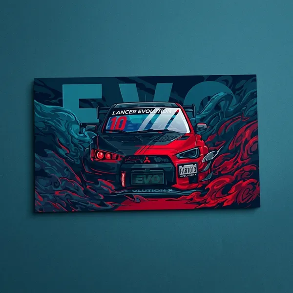 Mitsubishi_Lancer_Evolution_X_Rally_Car_Artistic_Poster