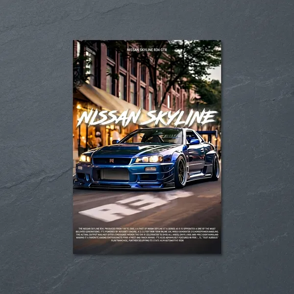 Nissan_Skyline_R34_Gtr_Automotive_Poster