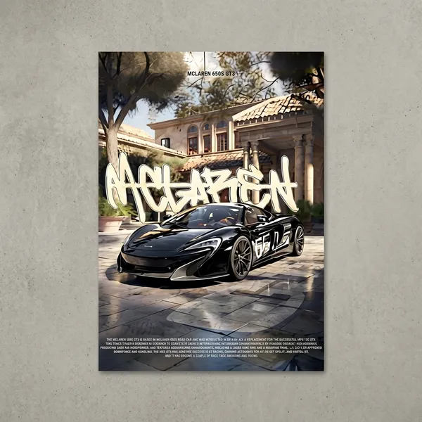 Mclaren_600S_Gt3_Sports_Car_Poster