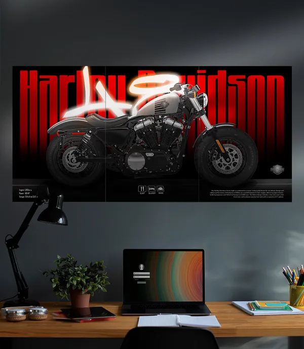 Motorcycle_Graphic_Three_Panel_Wall_Poster