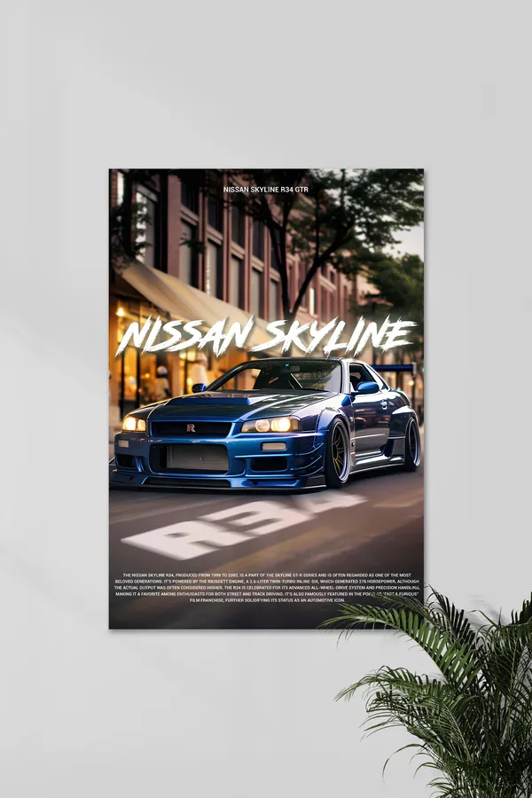 Nissan_Skyline_R34_Gtr_Automotive_Poster