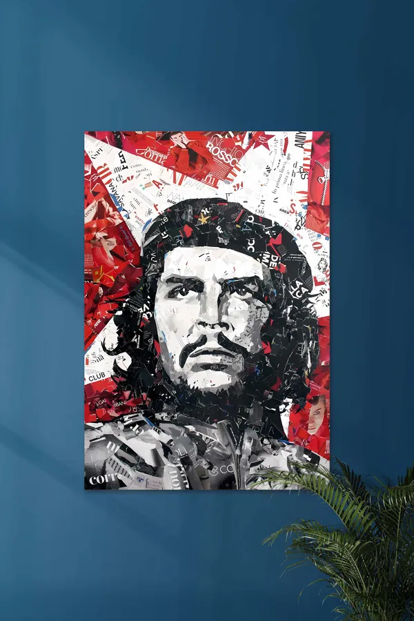 Che_Guevara_Mixed_Media_Collage_Wall_Art_Portrait