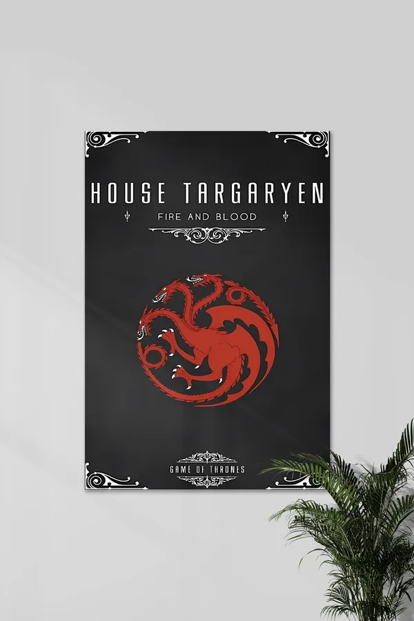 House_Targaryen_Fire_And_Blood_Game_Of_Thrones_Wall_Poster
