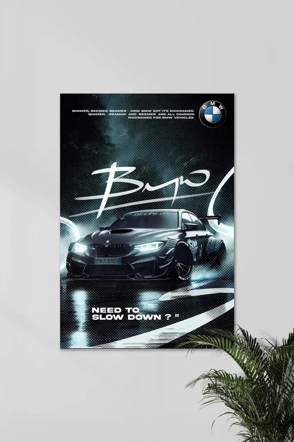Bmw_Racing_Poster_With_Signature_Design_For_Wall_Decor