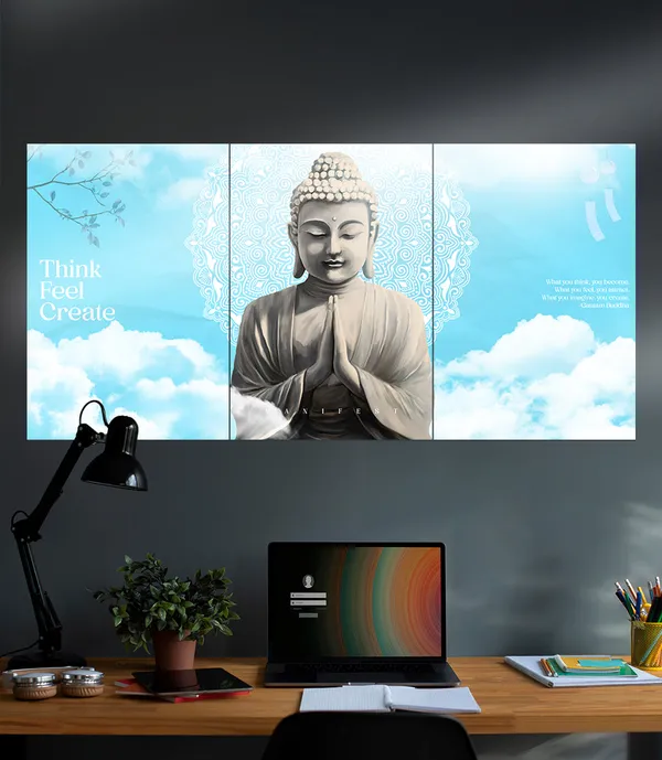 Buddha_Cloud_Print_Three_Panel_Wall_Art