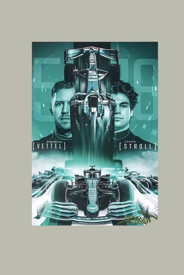 Formula_1_Racing_Drivers_Vettel_And_Stroll_Wall_Poster