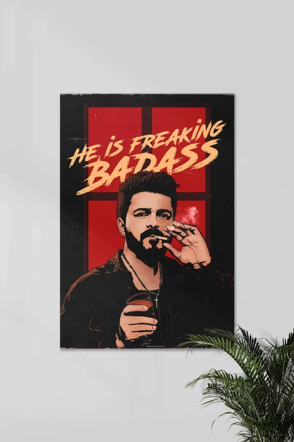 He_Is_Freaking_Badass_Leo_Kollywood_poster-12x18_Inches