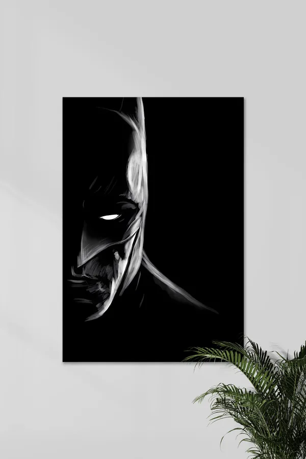 Black_And_White_Superhero_Half_Face_Poster_Wall_Art