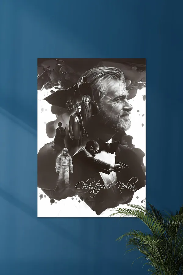 Christopher_Nolan_Monochrome_Film_Tribute_Wall_Poster