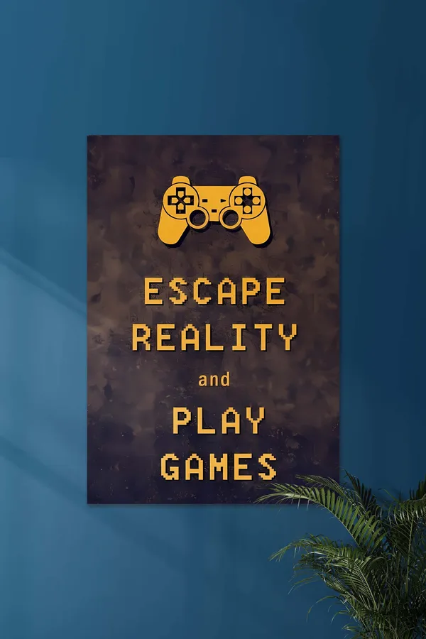 Escape_Reality_And_Play_Games_Wall_Poster_With_Controller_Design