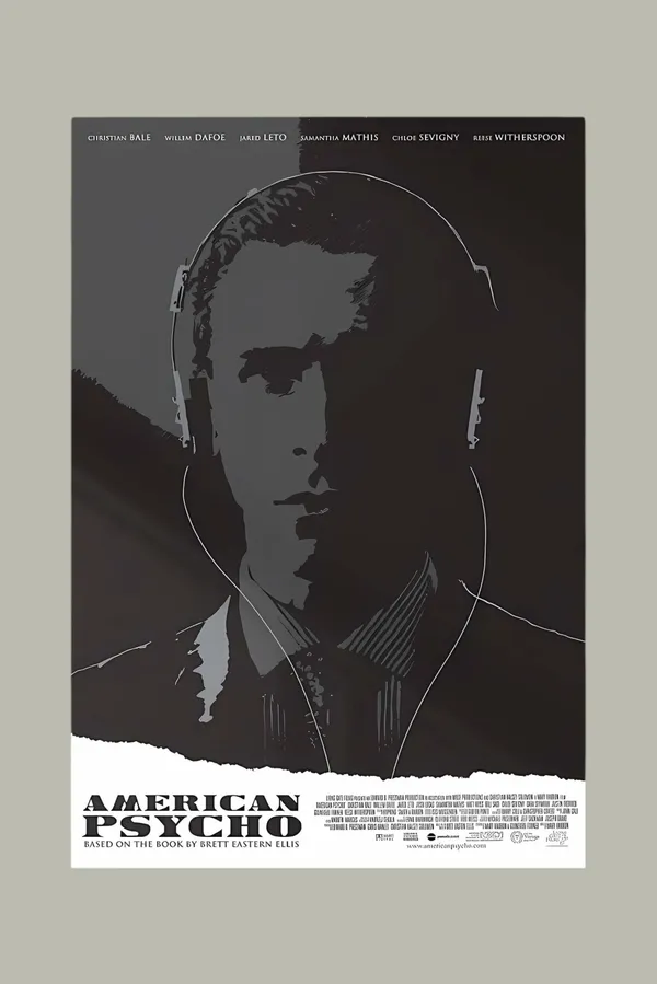 American_Psycho_Monochrome_Movie_Poster_Wall_Art