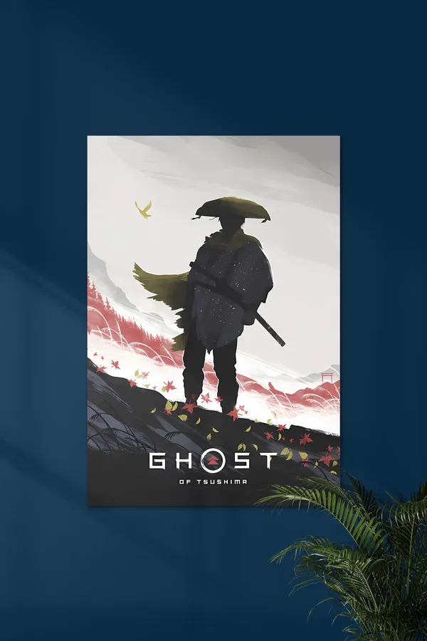 Ghost_Of_Tsushima_Samurai_Silhouette_Wall_Poster